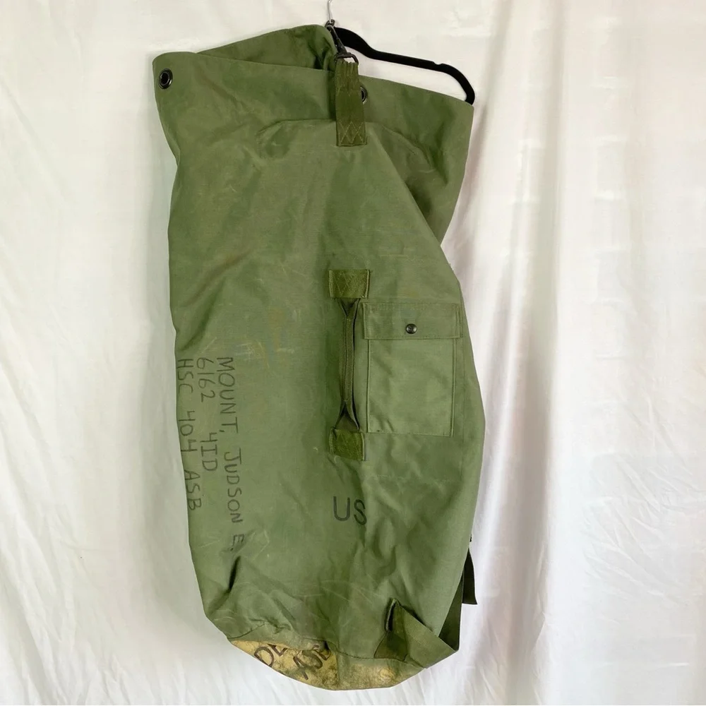 Vintage Y2K US Army Military Nylon Duffle Bag Seabag Padded Straps